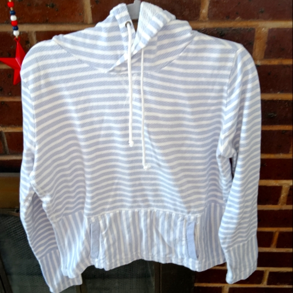 *HP* EUC Women's Striped J. Crew Hooded Top M